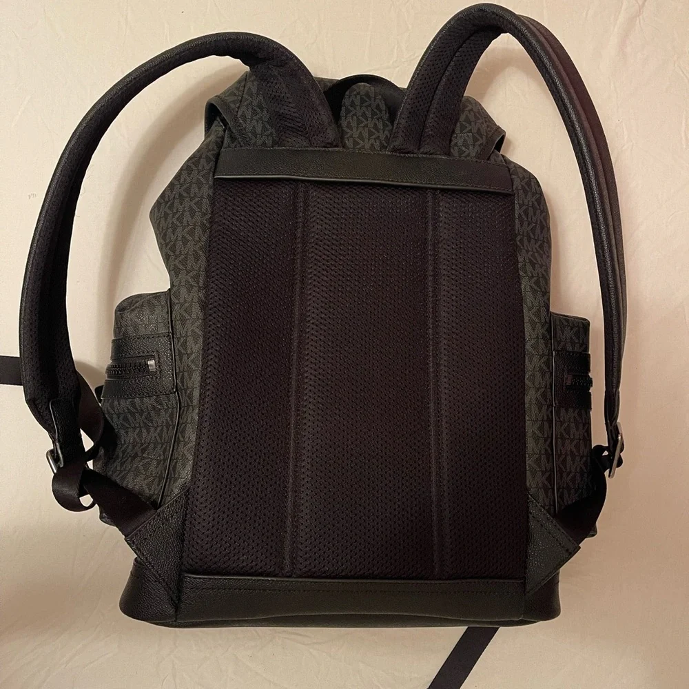 MICHAEL KORS Backpack Cooper Logo Rucksack Black Total Pattern